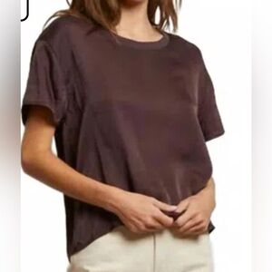 Perfectwhitetee Rich Burgundy Silky Short Sleeve Tee